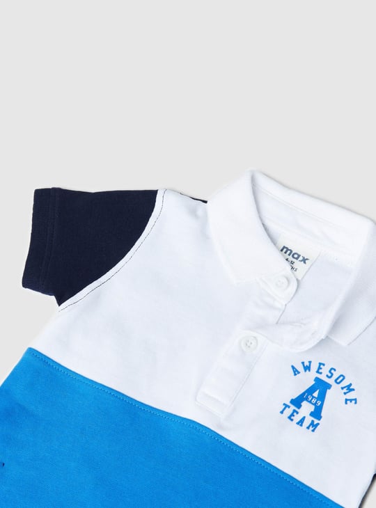 MAX Boys Colourblocked Polo T-shirt