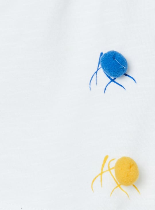 Girls Pom Pom Detail Elasticated Shorts 