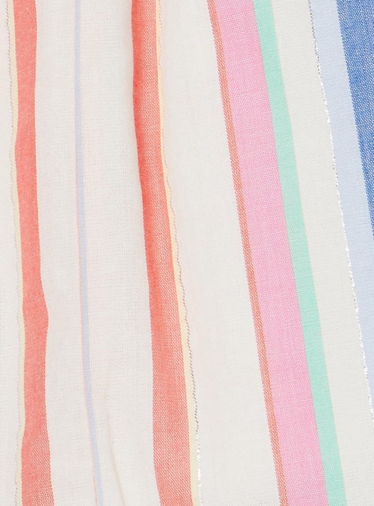 Girls Striped Elasticated A-Line Skirt