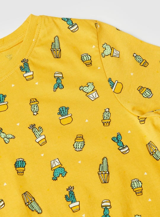 Girls Printed Round Neck T-shirt