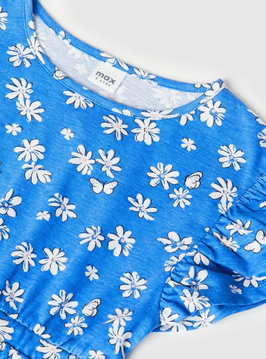 Girls Printed A-line Dress 