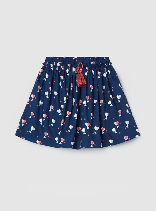 Girls Printed A-Line Skirt 
