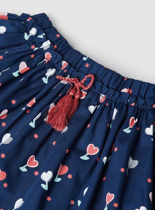 Girls Printed A-Line Skirt 