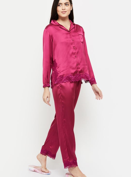 Women Satin PJ Set
