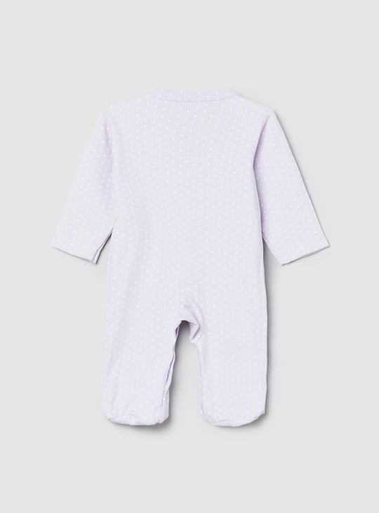 Girls Printed Round Neck Sleepsuit