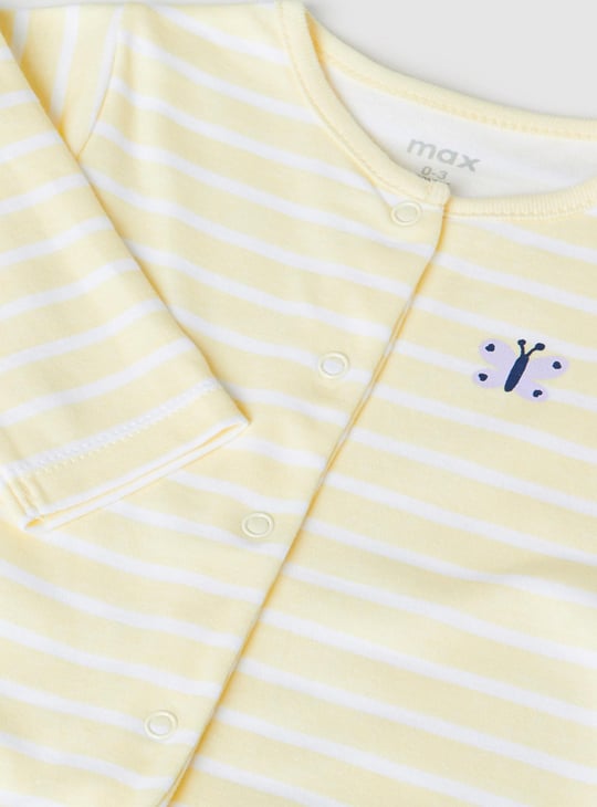 Girls Printed Anti-Bacterial Sleepsuit - Pack of 2 