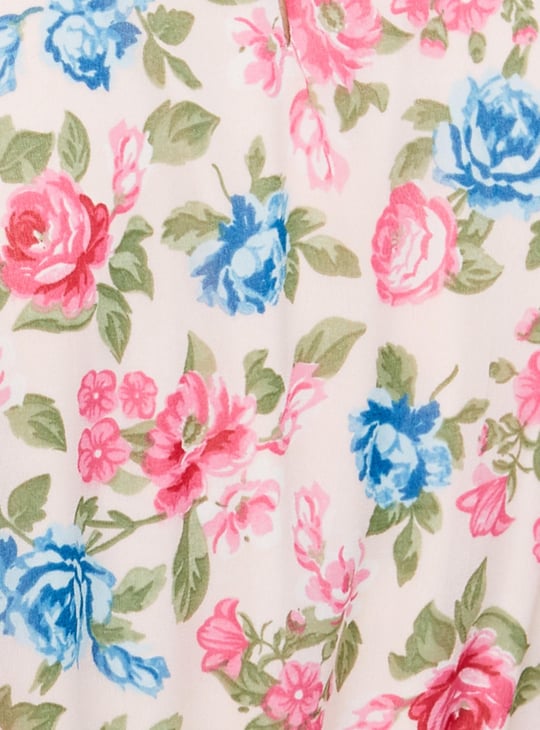 Women Printed Pleated Fit and Flare Dress