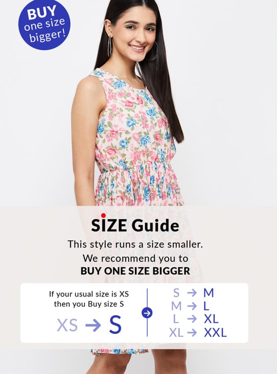 Women Printed Pleated Fit and Flare Dress