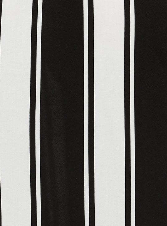 Women Striped Shirt Dress 
