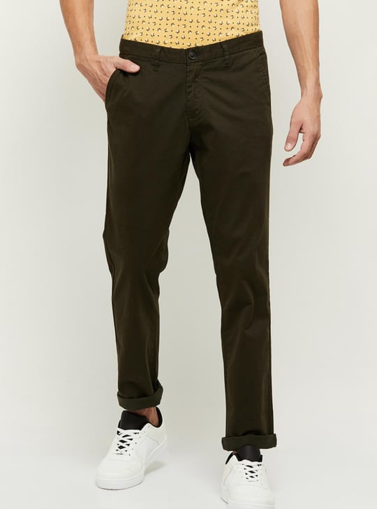Men Solid Skinny Fit Chinos
