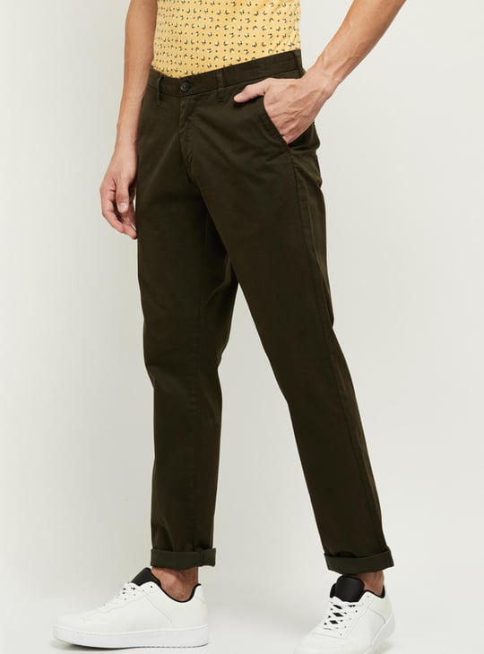 Men Solid Skinny Fit Chinos
