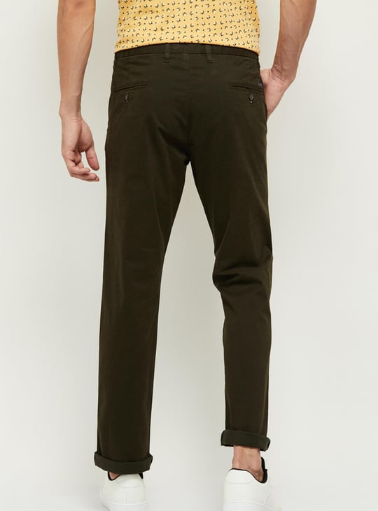 Men Solid Skinny Fit Chinos