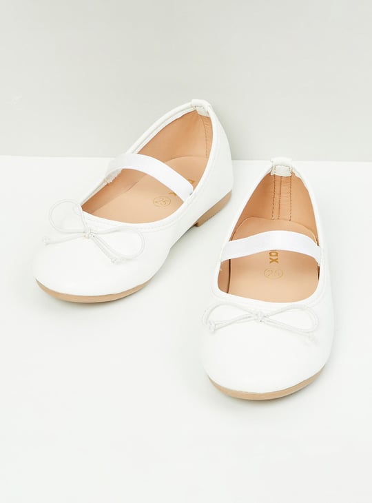 Girls Solid Bow Detailed Mary Janes 