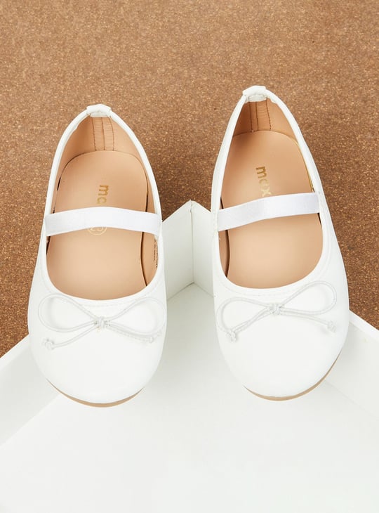 Girls Solid Bow Detailed Mary Janes 