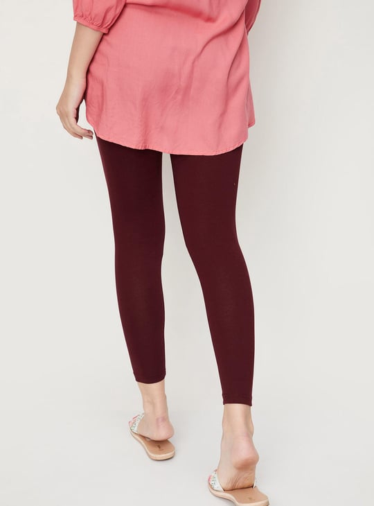 Women Solid Ankle-Length Leggings
