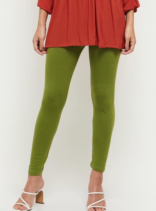 Women Solid Ankle-Length Leggings