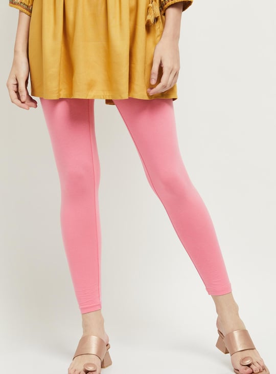 Women Solid Ankle-Length Leggings