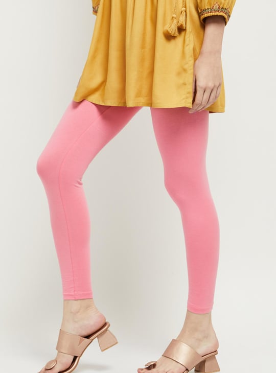 Women Solid Ankle-Length Leggings