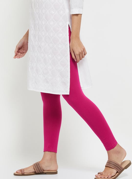 Women Solid Ankle-Length Leggings