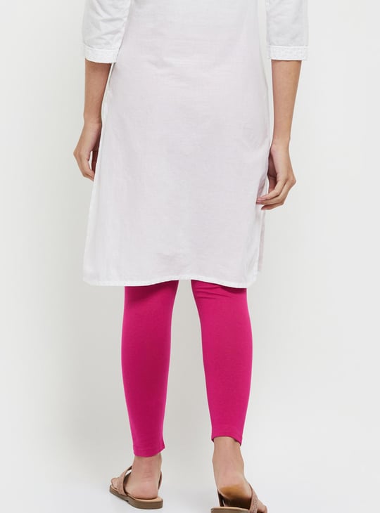 Women Solid Ankle-Length Leggings