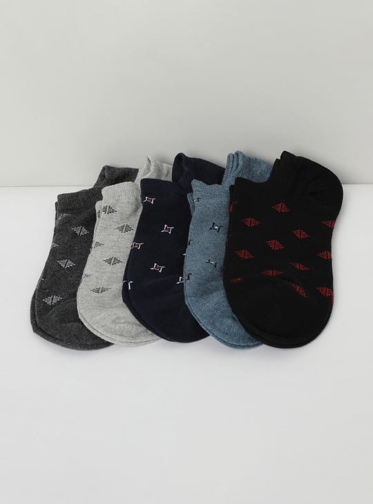 Men Printed Socks - Set Of 5