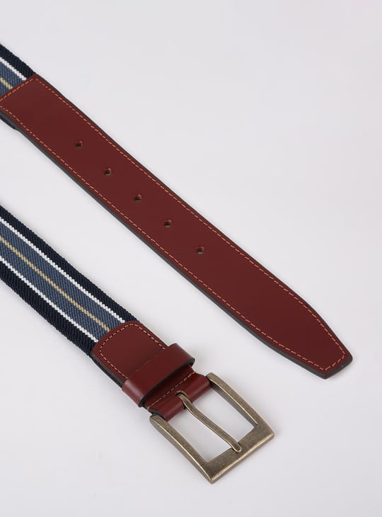 Men Striped Casual Belt 