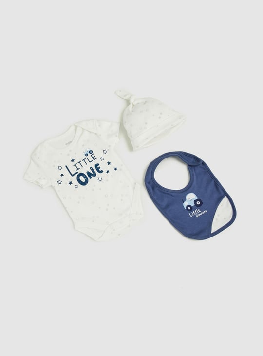 Boys Printed Bodysuit Gift Set - Pack of 3