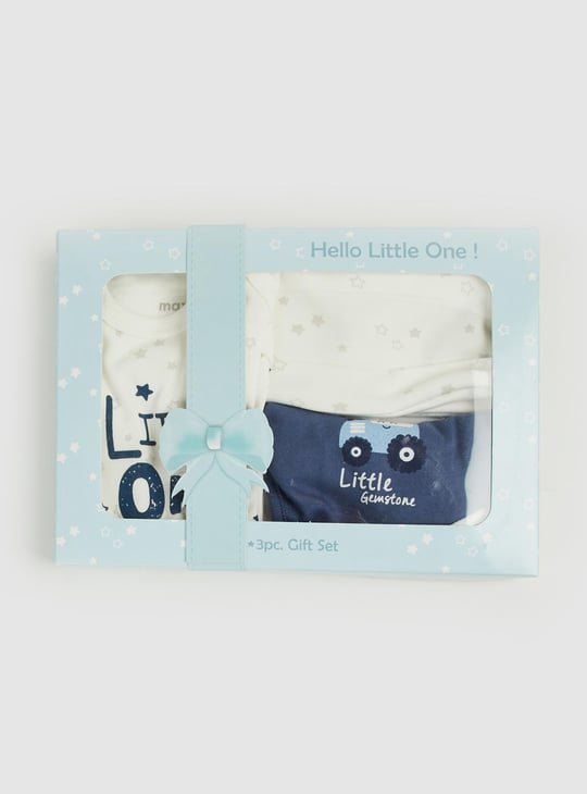 Boys Printed Bodysuit Gift Set - Pack of 3