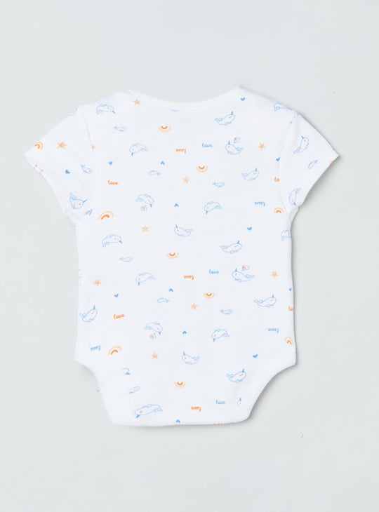 Girls Printed Bodysuit- Pack of 4 