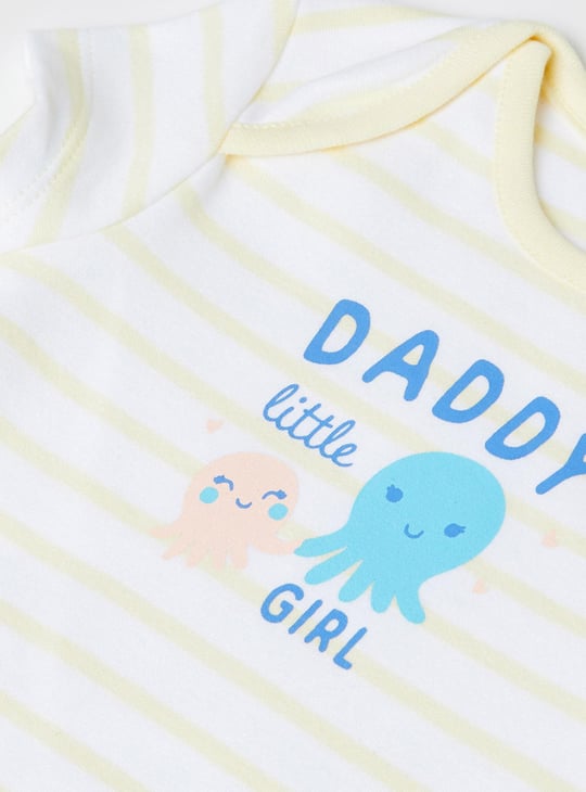 Girls Printed Bodysuit- Pack of 4 