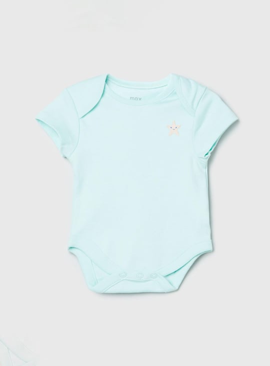 Girls Printed Bodysuit- Pack of 4 