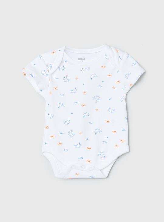 Girls Printed Bodysuit- Pack of 4 