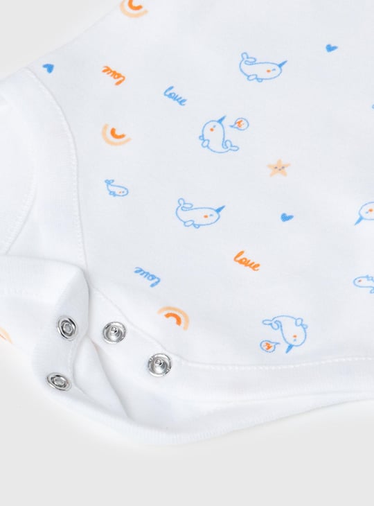 Girls Printed Bodysuit- Pack of 4 