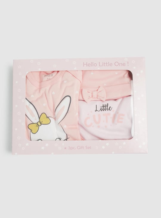 Girls Printed Bodysuit Gift Set - Pack of 3