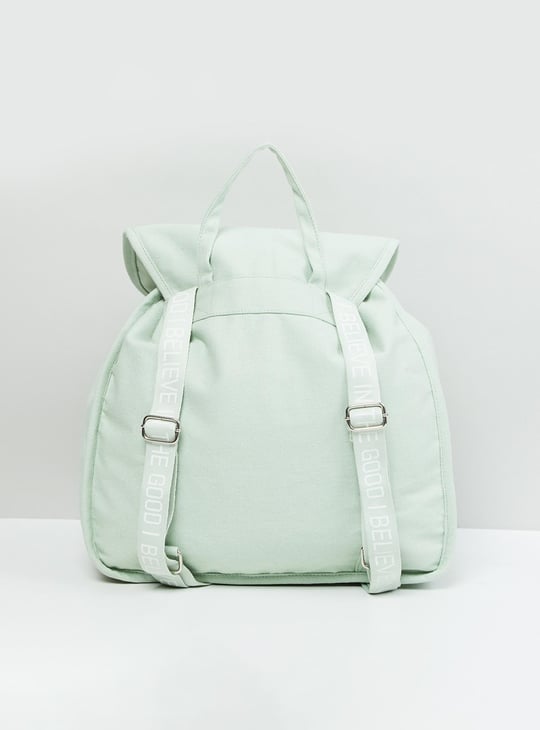 Women Solid Drawstring Closure Backpack