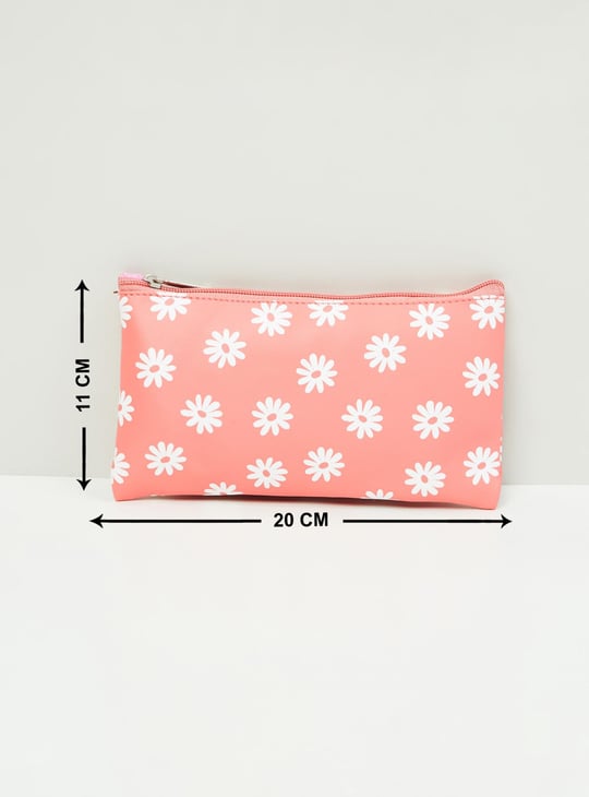 MAX Women Printed Zip-Closure Pouch - Set of 3