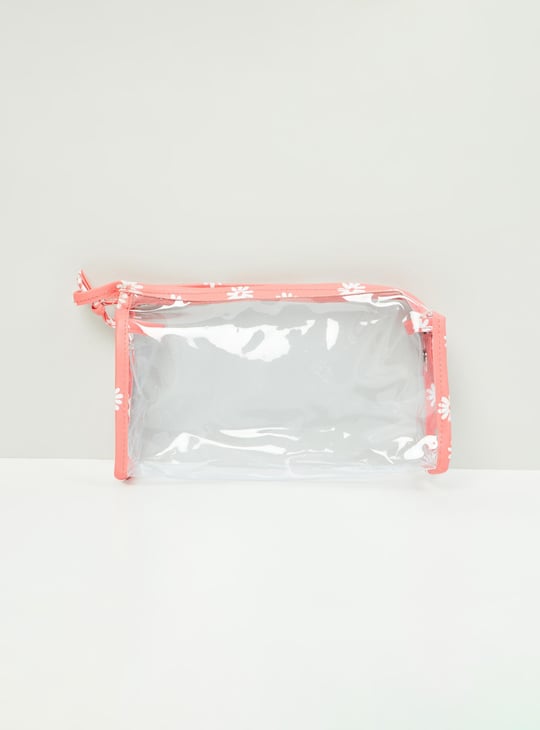 MAX Women Printed Zip-Closure Pouch - Set of 3