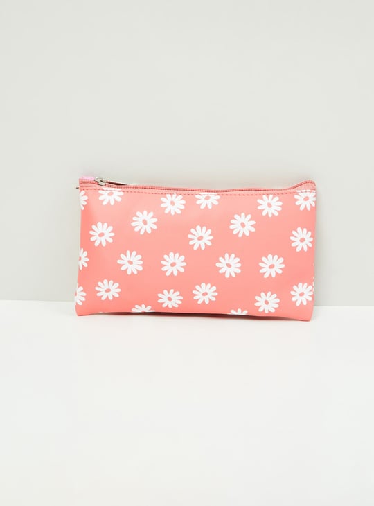 MAX Women Printed Zip-Closure Pouch - Set of 3