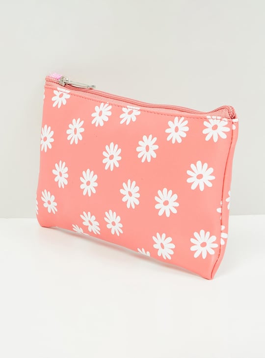 MAX Women Printed Zip-Closure Pouch - Set of 3
