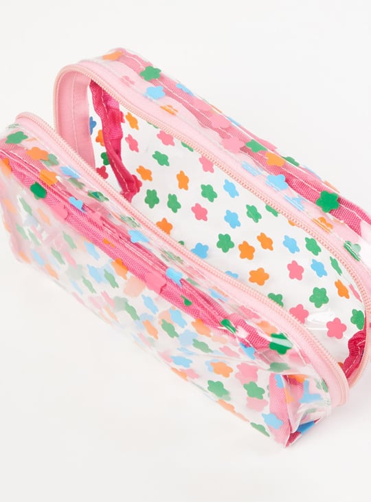 Women Printed Transparent Pouch 