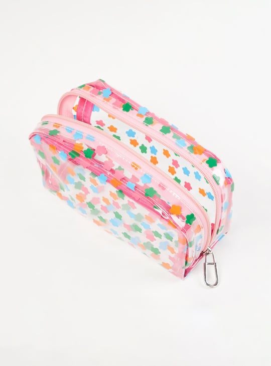 Women Printed Transparent Pouch 