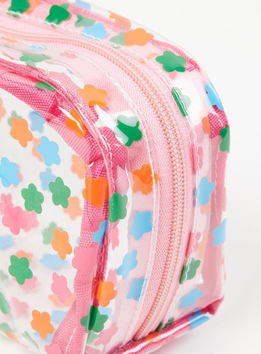 Women Printed Transparent Pouch 