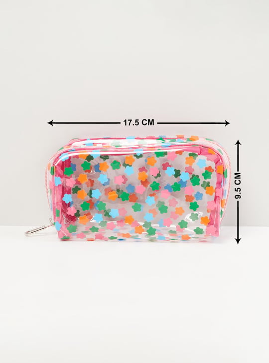 Women Printed Transparent Pouch 