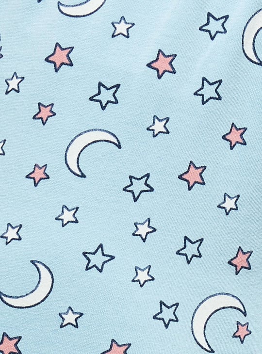 Women Printed Lounge T-shirt with Shorts 