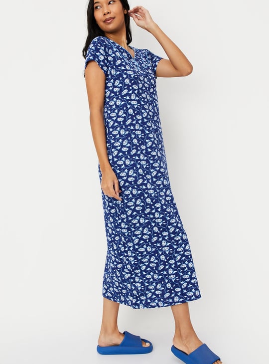 Women Floral Printed Nightgown