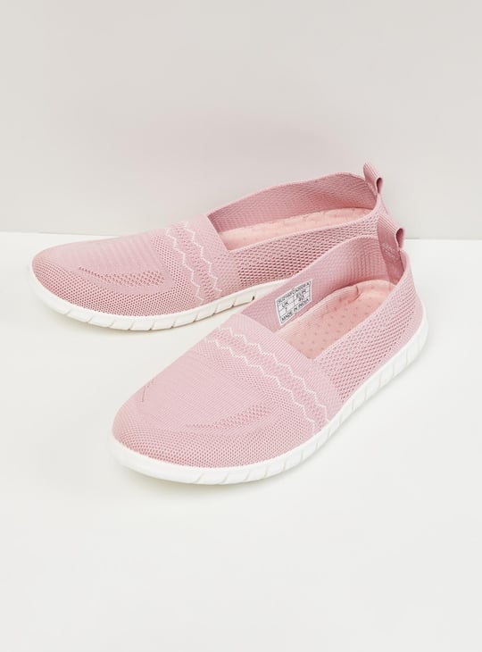 Women Textured Slip-On Casual Shoes