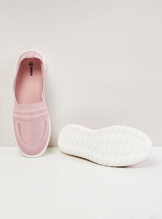 Women Textured Slip-On Casual Shoes