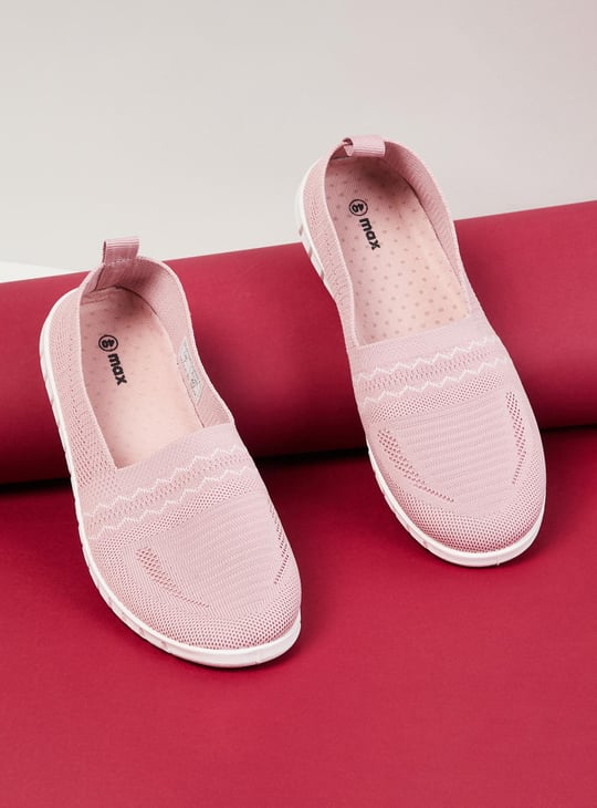 Women Textured Slip-On Casual Shoes