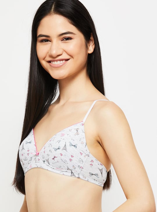 Women Printed Padded T-shirt Bra - Pack of 2 