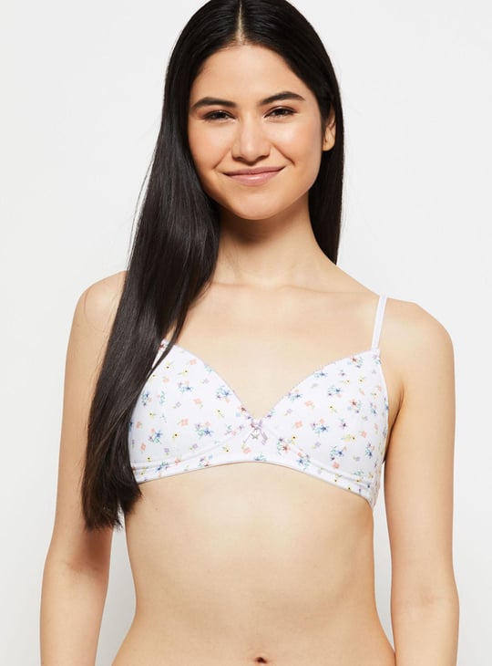 Women Printed Padded T-shirt Bra - Pack of 2 